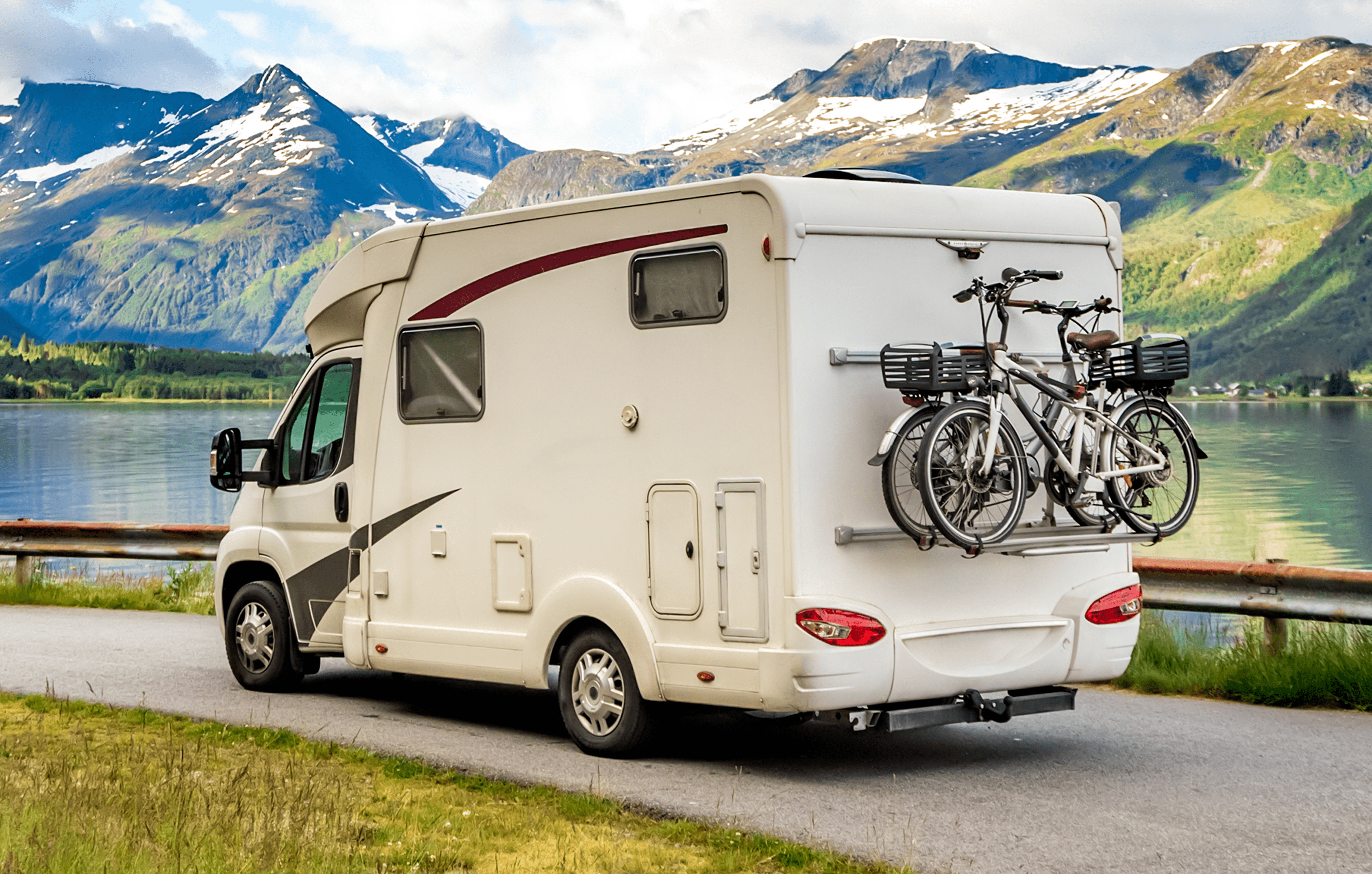 Camper met fietsendrager Camper met fietsendrager