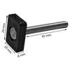 Adapter voor T-moer 20x24 voor G3: dakboxen