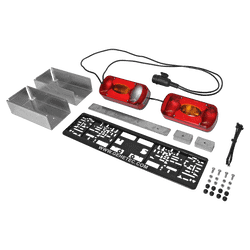 Installatieset voor de verlichting inclusief slagbescherming en houder voor de kentekenplaat passend voor wilddrager Gehetec Deep 210