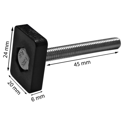Adapter voor T-moer 20x24 voor G3: dakboxen