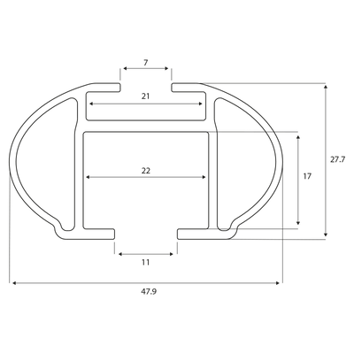 Dakdrager Menabo Tiger 120 cm
