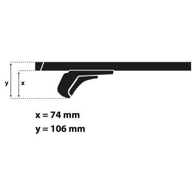 Galerie de toit Menabo PickUp 120 cm