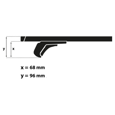 Galerie de toit G3 Clop infinity alu 77 cm - 115 cm