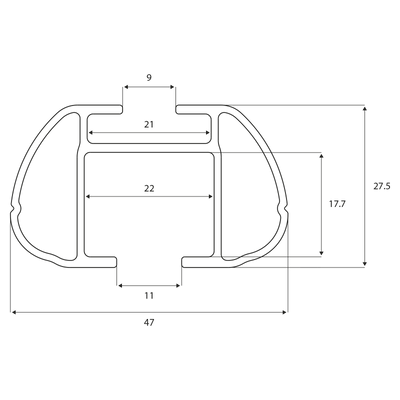Galerie de toit Menabo Sherman 118 cm