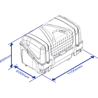 Coffre sur attelage TowBox V1 noir