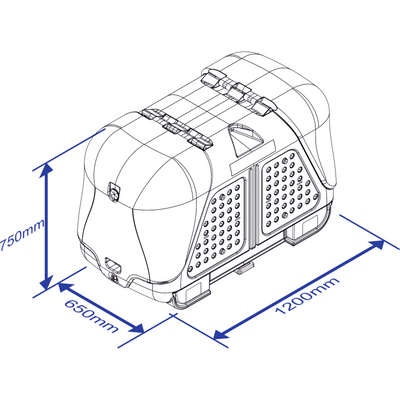 Coffre sur attelage TowBox V2 noir