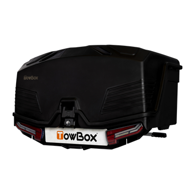 Coffre sur attelage TowBox V5 noir mat