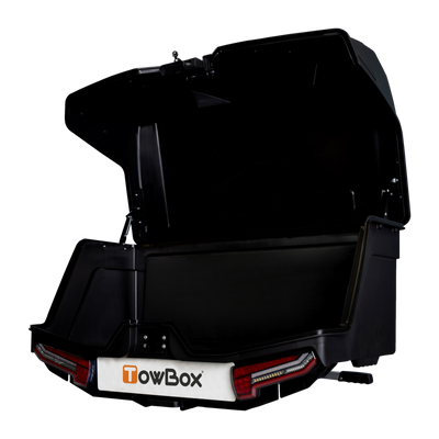 Coffre sur attelage TowBox V5 noir mat