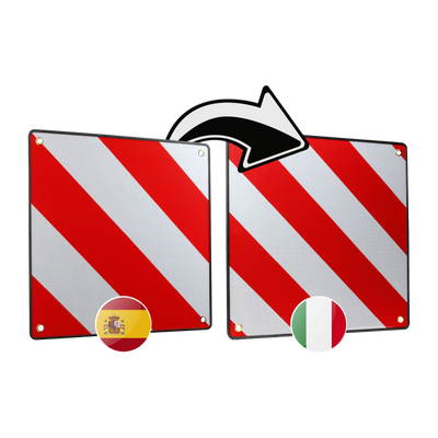 Panneau d&#039;avertissement pour l&#039;Espagne et l&#039;Italie