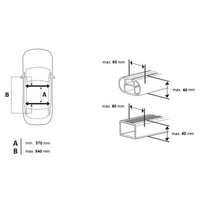 Coffre de toit G3 Bicube 300+ noir mat